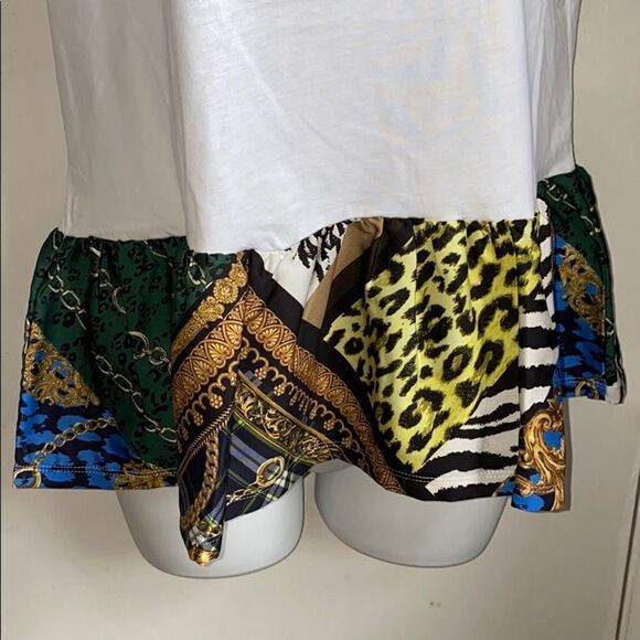 RIVER ISLAND T-Shirt with Contrast Peplum-6P NWT - Picture 3 of 7